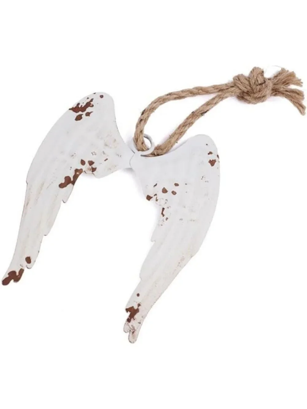 Vintage Shabby Chic Angel Wings | Set of 2 | 7x6 Inch Metal Distressed Decor